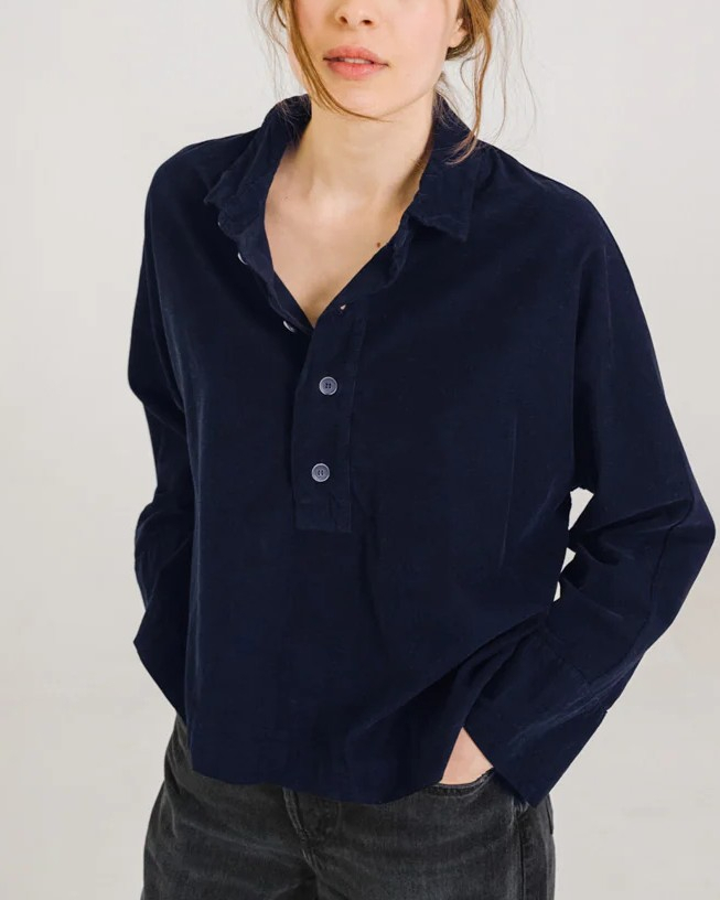 CHEMISE JOANIE BLEU ~ SACRE COEUR